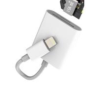 Adaptateur Lecteur Carte SD Micro SD Pour IPhone 14 13 12 Pro Lightning Vers TF Mémoire Card Reader Pour Apple Pour IPad Appareil Photo Adapter Compact Flash Portable Externe Téléphone Memory Lecteurs