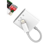 Adaptateur Lecteur Carte SD Micro SD vers Lightning Chargeur pour IPhone 14 13 12 Pro Cartes Mémoire pour Apple pour IPad Card Reader TF Compact Flash Appareil Photo Adapter Multiport Portable
