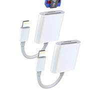 Adaptateur Lecteur Carte SD Micro SD Vers Lightning (Lot De 2)pour IPhone 14 13 Pro TF Mémoire Card Reader Pour Apple Pour IPad Appareil Photo Adapter Portable Téléphone Compact Flash Memory Lecteurs