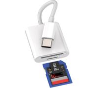 Adaptateur lecteur de carte micro SD USB C compatible avec Samsung Apple 15 Pro Max Plus iPad Air Mini MacBook Type C Multiport Camera TF Card Compact Flash Drive Memory Dongle Thunderbolt 4 3 Câble