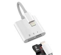 Adaptateur Lecteur de Carte SD Lightning vers Micro SD TF Chargeur Adaptador Certifié MFI pour iPhone Chargement Visionneur Clé USB Caméra Mémoire Accessoires pour 14 13 12 11 Pro Max XS XR 8 7 Plus