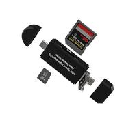 Adaptateur Lecteur De Carte SD Micro SD Vers USB C Lightning USB Micro USB Pour IPhone 16 15 14 Pro Compatible Avec Samsung Pour Apple Mémoire Clé PC Mac Appareil Photo Externe Compact Flash Multiport