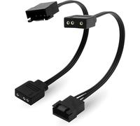 Adaptateur LED ARGB pour Ventilateur NZXT,Ventilateur F120 AER RGB,Pas de hub NZXT CAM requis,Compatible avec la lumière Mystic Aura Fusion,Deux dans Le Pack