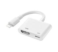 adaptateur lighting vers hdmi usb câble digital av otg écran de synchronisationhdmi avec 4k hdmi compatible pour iphone (notice inclus)