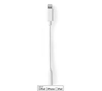 Adaptateur Lightning | Apple Lightning, 8 broches | 3,5 mm Femelle | Nickelé | 0,10 m | Rond | PVC