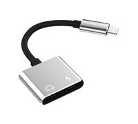 Adaptateur Lightning Casque 2 en 1 Rapide Charge Câble Aux Casques Jack Accessoires pour Apple Écouteurs Chargeur Répartiteur pour Iphone 14 13 12 11 Pro Max 7 8 Plus X SE XS XR pour iPad Air