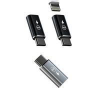 Adaptateur Lightning Femelle vers USB-C Mâle 65W (Pack de 3)pour Apple Câble de Charge Rapide Prise Type-C Charge Thunderbolt Accessoires pour iPhone Chargeur Android pour iPad compatible pour Samsung