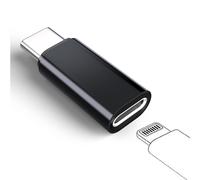 Adaptateur Lightning (femelle) vers USB-C (mâle), compatible avec iPhone 15 Black