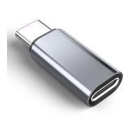 Adaptateur Lightning (femelle) vers USB-C (mâle), compatible avec iPhone 15 Grey