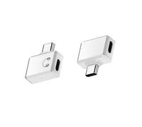 Adaptateur Lightning Femelle vers USB-C Mâle Coudé - Audio HiFi, Appel & Contrôle Blanc