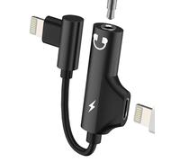 Adaptateur Lightning Jack 3.5mm Pour IPhone 14 13 Pro 2en1 écouteurs Chargeur Prise Audio Connecteur Câble AUXiliaire Voiture Splitter Pour Apple Pour IPad Casque Téléphone Appareil Musique Accessoire