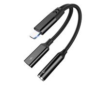 Adaptateur Lightning Jack Casque 2 en 1 pour iPhone - Chargeur Rapide 60W, Câble Aux, Écouteurs Splitter, Répartiteur pour iPhone 14/13/12/SE/11/X/XS/8/7