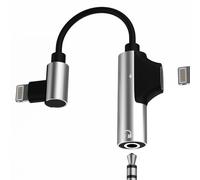 Adaptateur Lightning Jack vers 3.5mm Cable Prise Ecouteur Double Casque Auxiliaire Splitter Chargeur de Voiture Adapter Audio Charge Filaire pour iPhone 14 13 Pro Max pour Apple Accessoire pour iPad