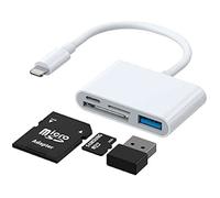 Adaptateur Lightning vers USB OTG Joyroom S-H142 Lecteur de Carte SD, microSD (Blanc)