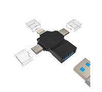 Adaptateur Lightning Micro USB C vers Prise Jack USB-A iPhone OTG Câble Type Thunderbolt Clavier Stick Souris Hub Accessoires pour 14 Pro Max 8 7 Plus Samsung MacBook iPad Huawei Xiaomi