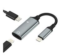 Adaptateur Lightning pour casque audio Splitter Jack Chargeur Câble Audio pour iPhone 14 13 Pro Max pour iPad pour Apple Adaptateur Convertisseur Dongle Connecteur Double Port Prise Voiture Mini