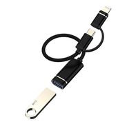 Adaptateur Lightning USB C mâle vers USB femelle (2 en 1) Câble OTG 3.0 pour iPhone 16 15 14 Pro Max pour iPad, connecteur pour appareil photo numérique Apple, lecteur de cartes, compatible avec