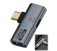 Adaptateur Lightning USB C, Répartiteur Type-C vers Double USB-C pour IPhone 15 Pro Max, Google TV Chromecast 2020, MacBook, Samsung Galaxy S22/S23 Port De Charge PD 100 W (Gris)