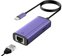 Adaptateur Lightning vers Ethernet 2 en 1-Secteur + Ethernet pour iPhone/iPad-Réseau Haut Débit 1000/100/10 Mbps