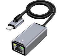 Adaptateur Lightning Vers Ethernet, Certifié Mfi Vers Rj45 Ethernet Lan Avec Port De Charge, 100 Mbit/S Haute Vitesse Compatible Avec Iphone/Ipad/Ipod[Z2440]