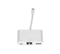 Adaptateur Lightning vers Ethernet et USB et USB C Design Compact Plug and Play Blanc