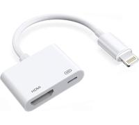 Adaptateur Lightning Vers Hdmi Numérique Av - Câble Convertisseur Audio Vidéo Av 1080P - Connecteur De Synchronisation Hdmi Compatible Avec Iphone 14 13 12 11 Xr Xs Max X 8 7 6 Vers Tv Hd Moniteur