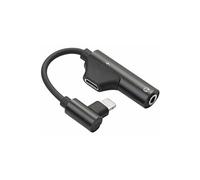 Auvisio Adaptateur Lightning vers jack 3,5 mm avec fonction chargement