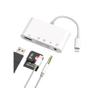 Adaptateur Lightning vers Jack 3,5 mm Lecteur de Carte SD TF USB OTG Chargeur pour Apple pour iPhone pour iPad Caméra Micro SD Mémoire Clé USB Souris Clavier Dongle Câble Audio AUX Chargeur Splitter