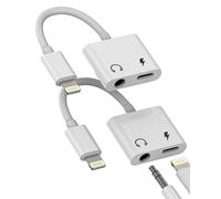 Adaptateur Lightning vers Jack 3.5mm 2 en 1 pour iphone 14/13/12/11/X/8/7/SE/SE2 écouteur Casque Audio pour Apple pour ipad Prise Splitter Chargeur Auxiliaire Câble Connecteur Téléphone Accessoires