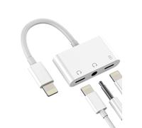 Adaptateur Lightning vers Jack 3.5mm 3in1 pour iPhone 14 13 Pro Max Double Casque Chargeur Connecteur pour iPad MFI Certification pour Apple AUXiliar Audio Câble Microphone Adaptateurs Voiture