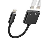 Adaptateur Lightning vers Jack Audio 2en1 Chargeur écouteurs Connecteur Câble pour IPhone 14 13 12 11 Pro pour Apple pour IPad Air Musique Casques Accessoires Double Prise Voiture AUXiliaire Splitter