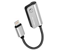 Adaptateur Lightning vers Lightning pour iPhone/iPad/iPod Charge + Audio 14cm Akashi Noir