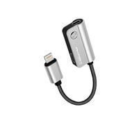Adaptateur Lightning vers Lightning pour iPhone/iPad/iPod Charge + Audio 14cm Noir
