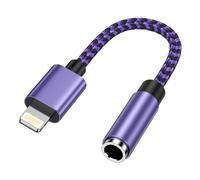 Adaptateur Lightning vers prise casque 3,5 mm, certifié MFi, adaptateur jack pour iPhone, câble audio auxiliaire, compatible avec iPhone 14 Pro Max/14 Plus/14/13/12/11/SE/X/XS/XR/8