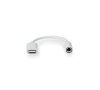 - Adaptateur Lightning vers prise de casque - Lightning mâle pour mini-phone stereo 3.5 mm femelle - 10 cm - gris