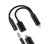 Adaptateur Lightning vers prise jack 3,5 mm pour iPhone 14 13 Pro Max pour câble audio Apple Jack Splitter convertisseur voiture connexion charge câble auxiliaire pour iPad prise casque chargeur