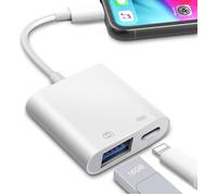 Adaptateur Lightning Vers Usb 3.0 Avec Port De Charge Rapide, Adaptateur Usb Iphone Ipad, Caméra Otg Adaptateur Pour Flash Drive