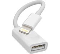 Adaptateur Lightning vers USB Flash pour iPhone OTG Convertisseur Dongle Appareil Photo Lecteur de Carte Clavier Souris Lecteur MIDI Hub Piano Data Sync Compatible avec Apple 14 Pro Max pour iPad Air
