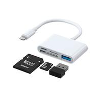 Adaptateur Lightning vers USB OTG Joyroom S-H142 Lecteur de Carte SD, microSD (Blanc)