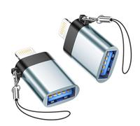 Adaptateur Lightning vers USB pour Appareil Photo Lot de 2, Adaptateur USB OTG pour iPhone 14 13 12 11 Pro Max /iPad, adaptateur Appareil Photo iPhone pour avec Disque U,Clé USB, Souris, Clavier, Hub