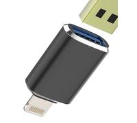 Adaptateur Lightning vers USB pour iphone 14 13 12 Pro Max Certifié pour Apple MFI OTG 3.0 Connecteur USB-A Clé Externe Lecteur Carte Appareil Clavier pour ipad Camera Numérique Auxiliaire Connecteur