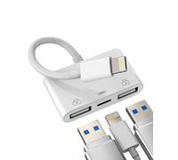 Adaptateur Lightning vers USB pour iPhone 14 13 Pro Max pour Apple Lighting Chargeur Connecteur pour iPad OTG Câble Données Connecteur Numérique Appareil Photo USB-A Jack Lecteur Cartes Adapter