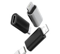 Adaptateur (Lot de 3) USB C Femelle vers Micro USB Male pour Android Thunderbolt 4 câble Compatible avec X Z5 Z3+、Compatible avec Samsung Galaxy S7 Edge S6 A11 A9 pour Nova 3i P8 Lite