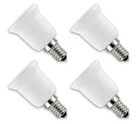 Adaptateur - LUNARTEC - E14 vers E27 - Pack de 4 - Plastique - Intérieur