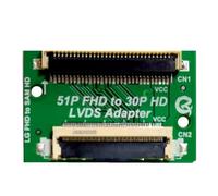 Adaptateur LVDS 51 Broches FHD Vers 30 Broches HD, Connecteur Convertisseur FFC FPC LVDS, Compatible Avec LG, SAM, Transfert VCC, Remplacement Gauche Et Droit(QK0806B)