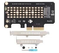 Adaptateur M.2 NVME PCIe, Carte D'extension NVME de Stockage de Grande Capacité Stable et Fiable pour Plextor M6e pour 2230/2242/2260/2280 SSD M.2