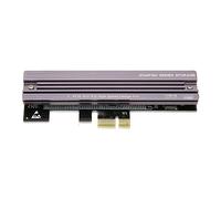 Adaptateur M.2 NVMe SSD vers PCIe, Conception du Couvercle Supérieur en Alliage d'aluminium, Carte SSD NVMe vers PCIe pour l'extension