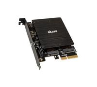 Adaptateur M.2 PCI-E SATA - - 121052 - Couleur Noir - Eclairage RGB - Pour SSD M.2