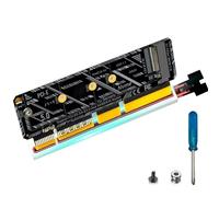 Adaptateur M.2 PCIe X4 - Carte d'Extension 64Gbps pour Serveurs 1U et Workstation Support M-Key Haute Vitesse Bureau et IT Accessoire Pro Gear System Kit