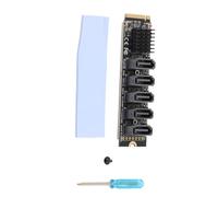 Adaptateur M.2 SATA, Carte D'extension M.2 M-Key vers 5 Ports SATA 3.0 6 Gbps avec Chipset JMB585 de Carte Adaptateur de Taille 2280, pour Extension de Disque Dur SSD pour PC de Bureau